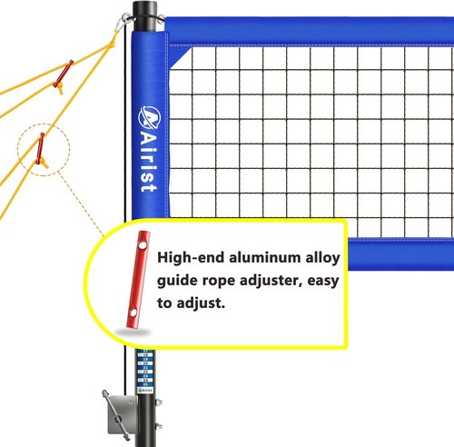 Heavy Duty Volleyball Net by [Brand Name] - Professional Outdoor Set with Steel Anti-Sag System & Adjustable Aluminum Poles | Includes Carrying Bag