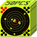 ATFLBOX 8-Inch Fluorescent Yellow Bullseye Shooting Target Stickers - Ideal for Indoor & Outdoor Ranges | Compatible with Handguns, Rifles, Airsoft & BB Guns