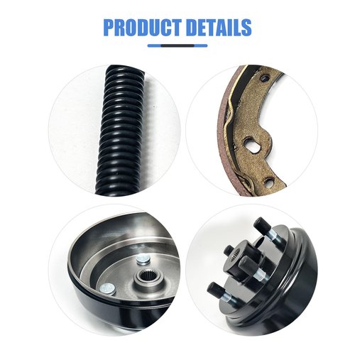 Golf Cart Brake Drums Kit with Brake Shoes & Springs Fit For 1996-up EZGO TXT Electric, Rear Brake Repair Kit for Driver Side & Passenger Side, 19186G1P 70794G01 70795G01 27944G01(38pcs)