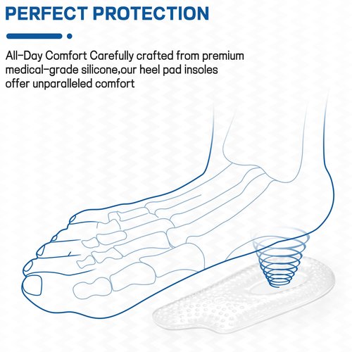 Plantar Fasciitis,Shock Absorption Orthotic Inserts,for Plantar Fasciitis,Heel Spur,Achilles Tendon,HRelieves Foot Pressure & Tired Achy Feet.