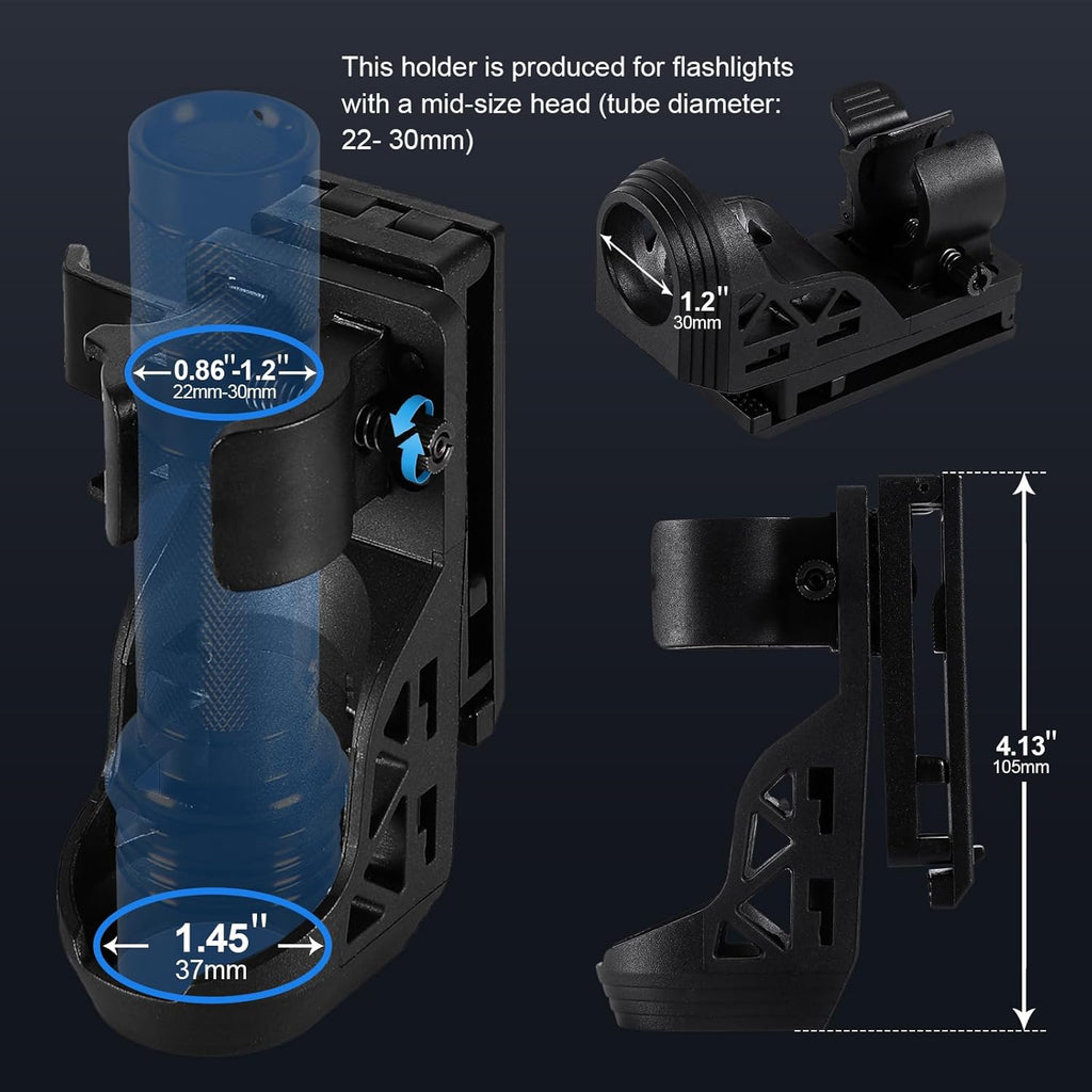 Sentinel-X1 Tactical Flashlight - 1200 Lumen LED with Holster for Duty Belt | Ideal for Camping & Law Enforcement