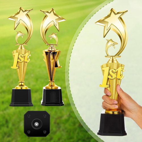 1st Place Trophy - Plastic Sports Award Cup for Football & Soccer Tournaments | Fun Prize for Competitions
