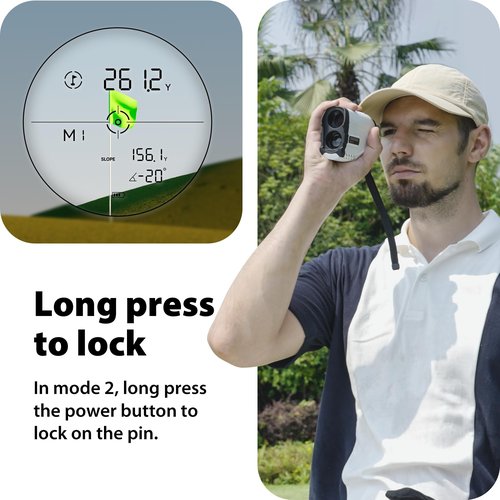 Gogogo Sport Vpro GS24 Golf & Hunting Laser Rangefinder, 7X Magnification, 1200 Yard Distance Measuring Range Finder with High-Precision Flag Pole Locking Vibration Function Slope Mode Continuous Scan