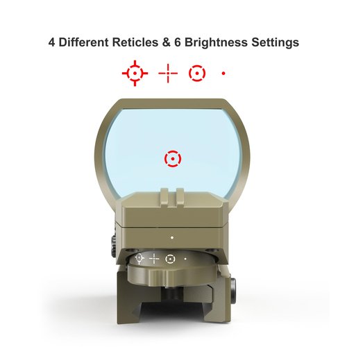 Feyachi RS-61 Reflex Sight, Multiple Reticle System Red Dot Sight with Picatinny Rail Mount