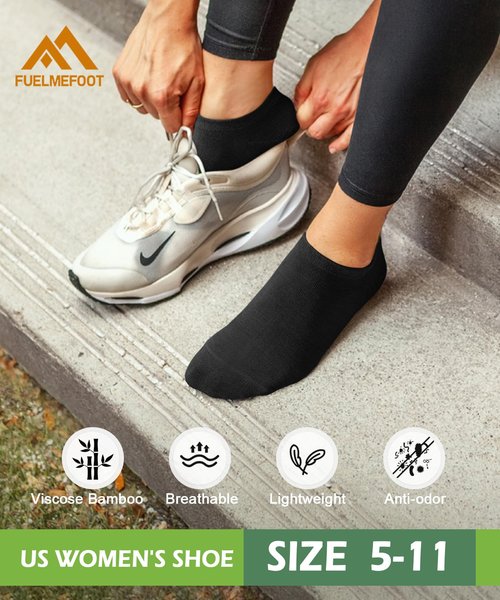 FuelMeFoot 7 Pairs Ankle Socks for Women Viscose Bamboo No Show Socks Classic Low Cut Casual Socks for Running, Athletic