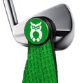 MagnetOwl Magnetic Golf Towel Clip (Turn Any Golf Towel Magnetic) - with 2 Sided Removable Ball Marker - Highest Strength Magnet - Removable and Resuable Towel Magnet - (Green)