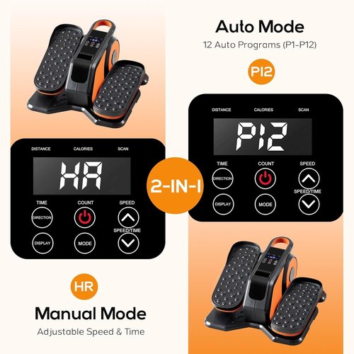 NEWBULIG Under Desk Elliptical Machine, Ellipse Leg Exerciser As Seen On TV with Remote Control, 12 Adjustable Speeds, Forward & Reverse, Mini Ellipse Leg Trainer for Home & Office