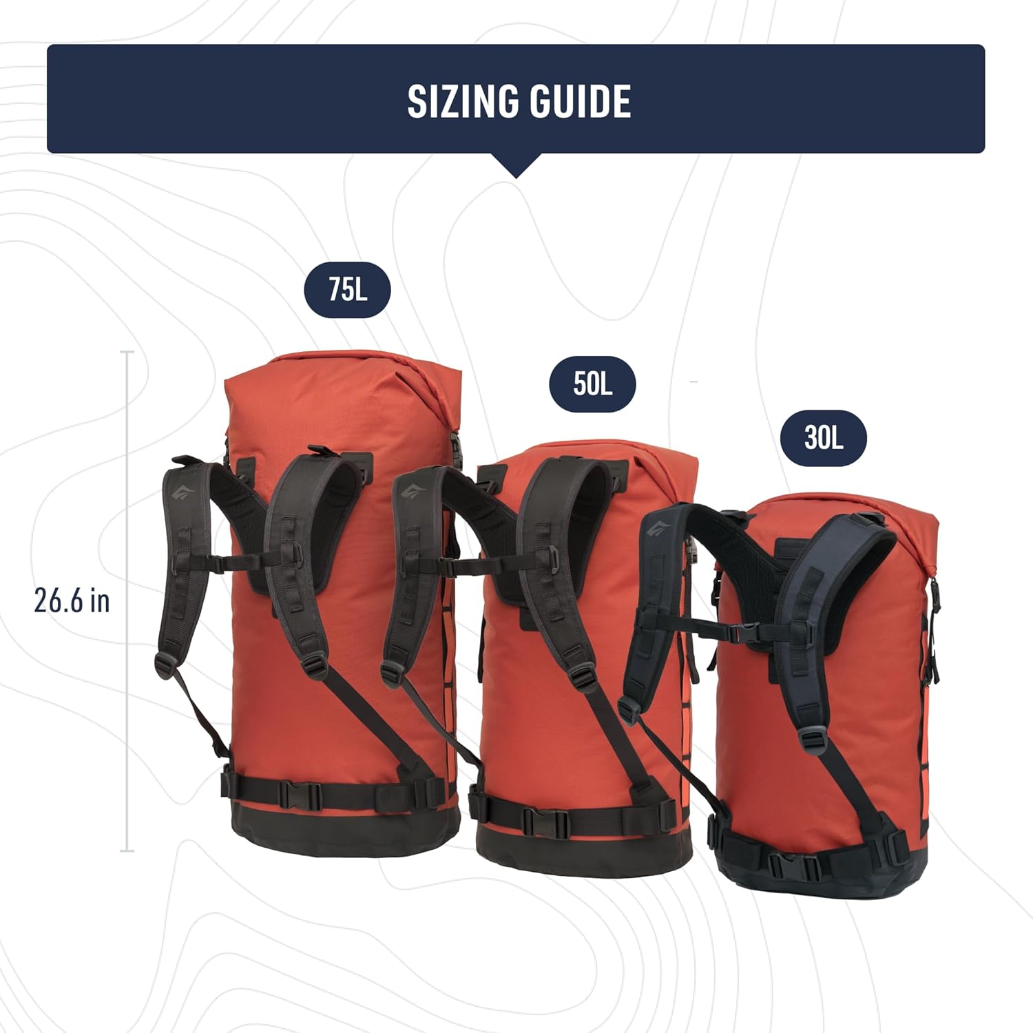 Sea to Summit Big River Dry Backpack - 30L Waterproof Design with Adjustable Harness in Picante Red