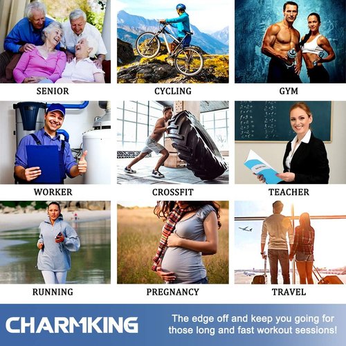 CHARMKING Compression Socks - 15-20 mmHg Support for Enhanced Circulation | 3 Pairs for Athletes