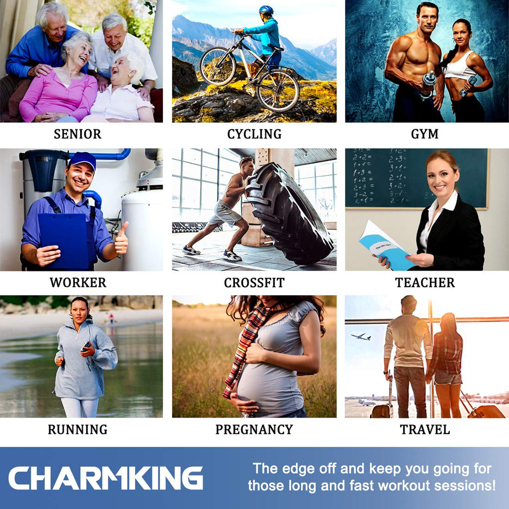 CHARMKING Compression Socks for Women & Men Circulation (3 Pairs) 15-20 mmHg is Best Athletic for Running, Flight Travel, Support, Cycling, Pregnant - Boost Performance, Durability (S/M, Multi 53)
