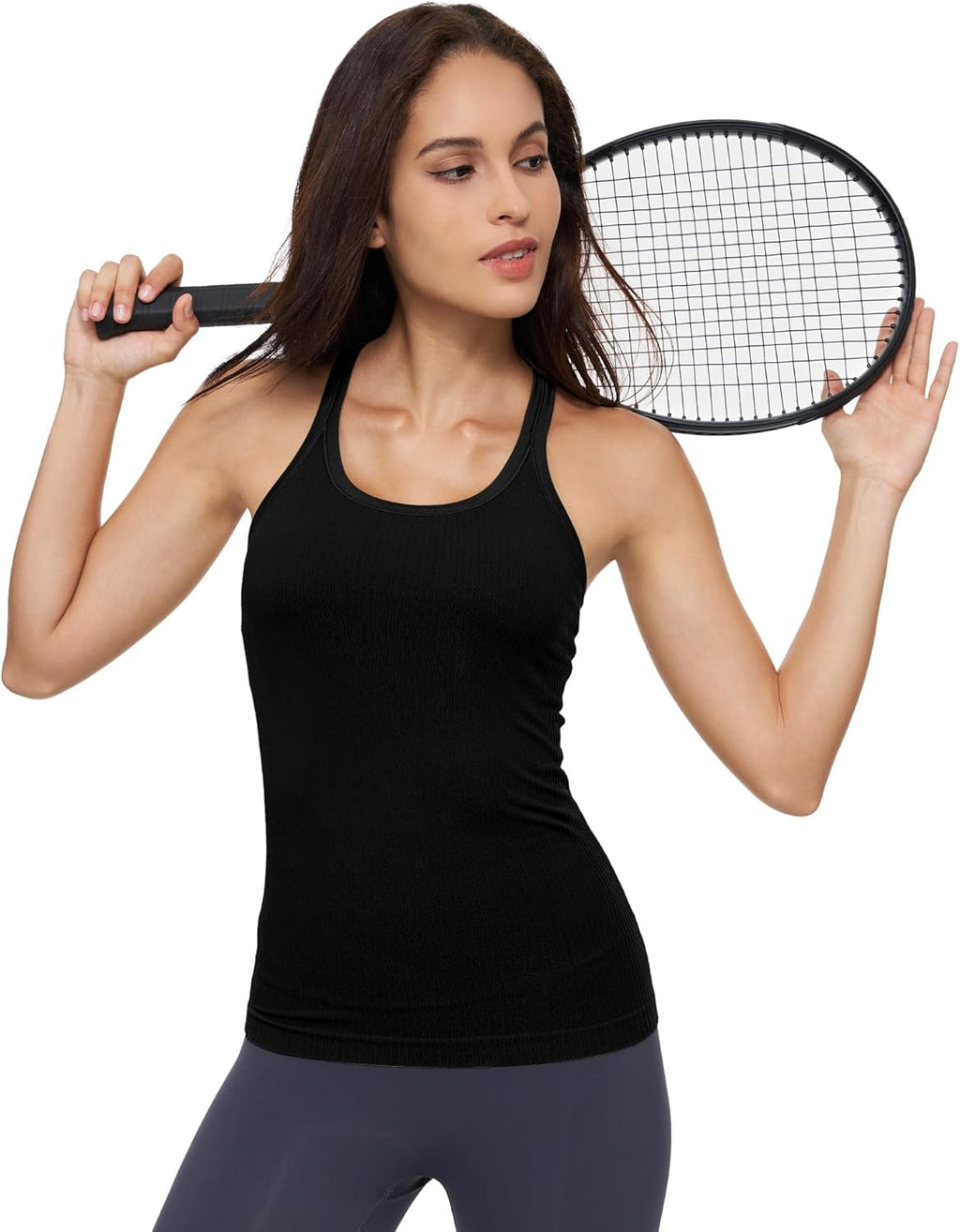 Sphinx Cat Yoga Racerback Tank Top - Women's Built-In Bra Fitness Shirt | Comfortable & Stylish