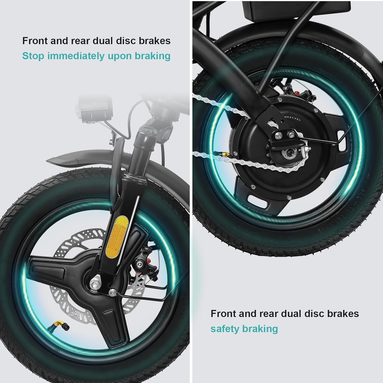 Skiennix Electric Bike - Compact Folding Ebike with 560-740W Motor & 32 Miles Range | 14" Design