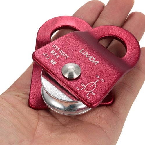 Lixada 20kN Bearing Mobile Micro Pulley Max Rope 1/2in for Rigging Arborist Climbing