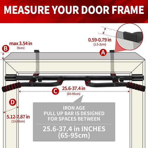 IRON AGE Pull Up Bar - Industrial Grade Steel, Easy Hang & Go Design, Multi-Grip | 2025 Model