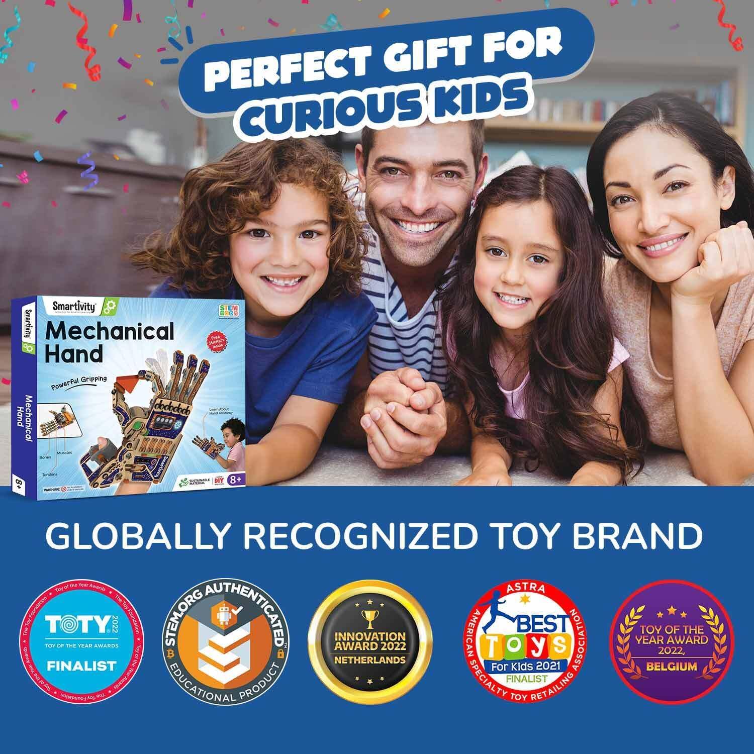 Smartivity DIY Robotic Mechanical Hand - Award-Winning STEM Toy for Kids Aged 8-14 | Perfect Birthday Gift