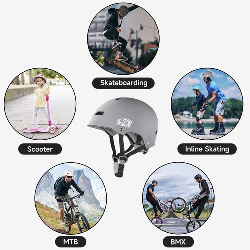 Findway Pro Skateboard Helmet [Safety Certified] Two Removable Liners Bike Helmet for Kids Youth & Adults for Skate, Scooter, Commuter, Longboard & Incline Skating Rollerblading with Adjustable Dial