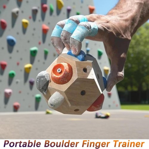 Kaminii Boulder Block for Climbers, New Handcrafted 3D Rock Climbing Ball, Includes Detailed Instructions and Gameplay Rules., Finger Strength Training Climbing Ball Gifts for Rock Climbers