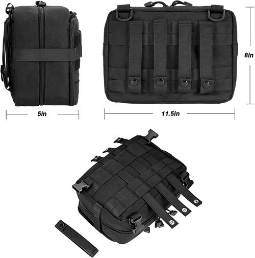 Jueachy Tactical Molle Pouch - Large Utility Tool Organizer with Expandable Design & U.S.A Patch Included