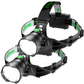 Samyoung 2-Pack Rechargeable LED Headlamp with 50H Runtime — High Lumens, 9000mAh, USB-C