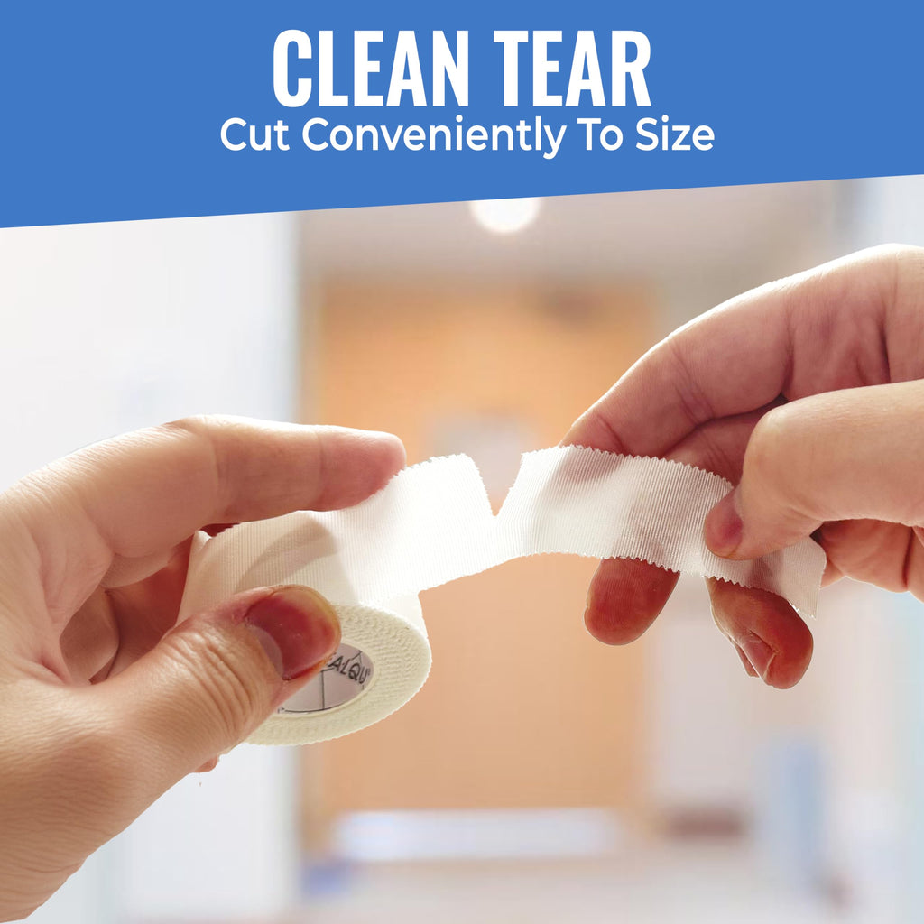 Silk Like Medical Tape - Durable Cloth Medical Tape - 2in x 10yd, 3 Rolls - Surgical Tape Woven for Strongly Holding Large Dressings, Securing Splints, and Ideal for Long-Term Care