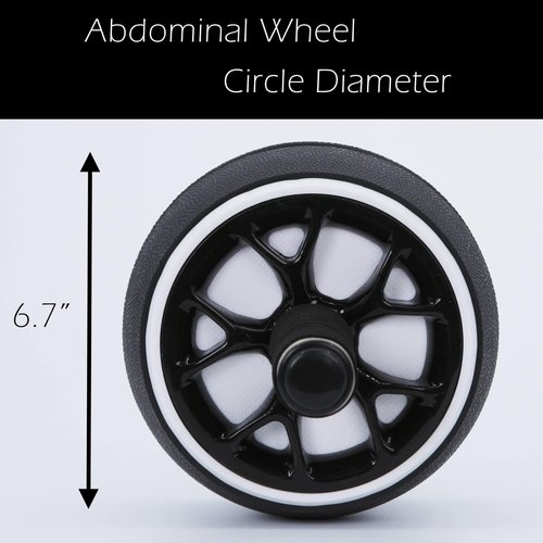 Dalekana AB Wheel Roller, Exercise Abdominal Wheel Fitness for Gym & Home, Work-out Strength-Training Equipment with Knee Pad, 12"W, Yellow