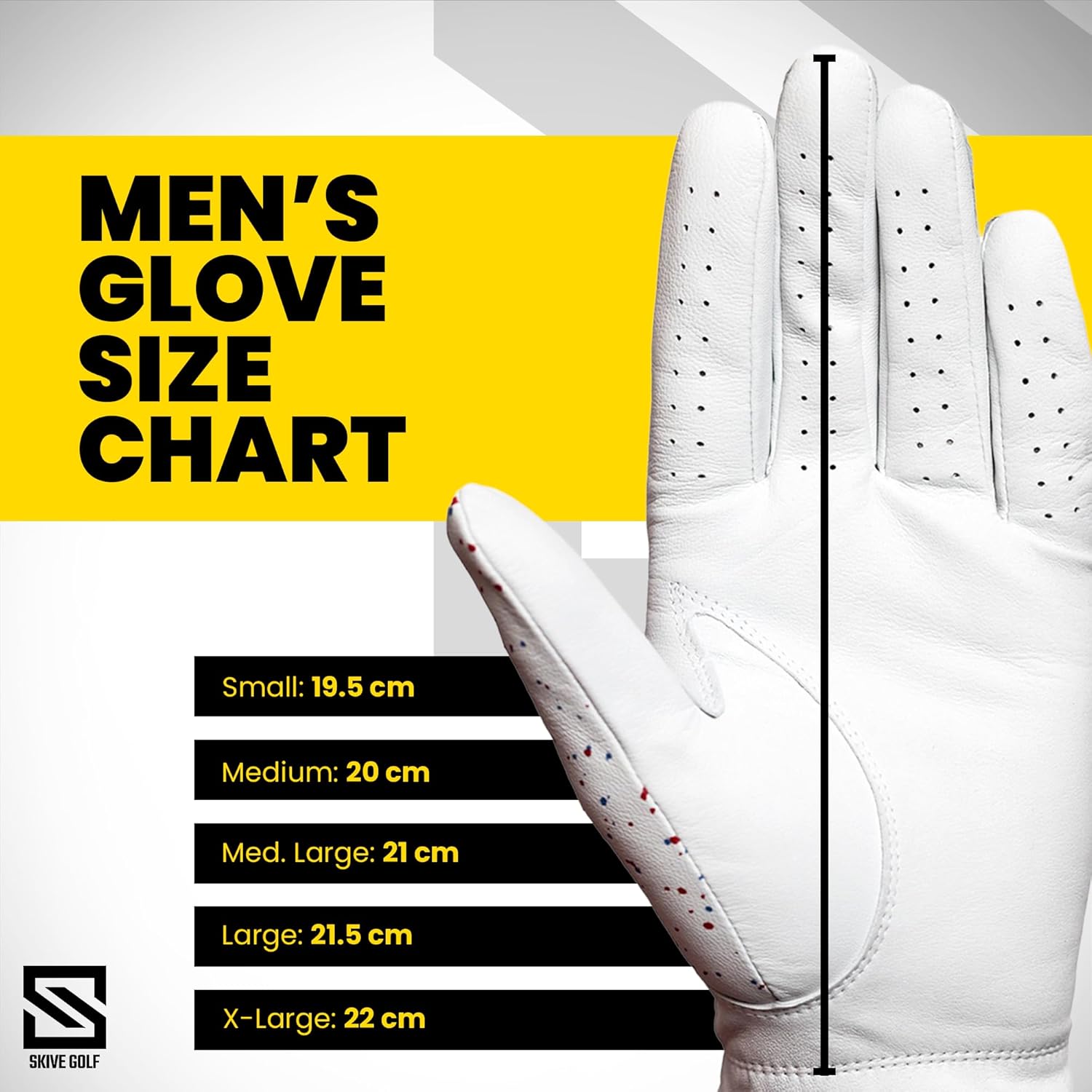 Skiennix Premium Golf Glove - 100% AAA Cabretta Leather for Superior Feel & Performance | Men's Left Hand