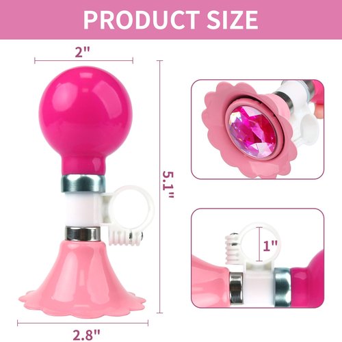 Kids Bike Horn, Bike Horn Pink for Kids, Bicycle Bell for Girls Boys (Pink)