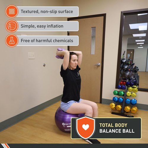 Body Sport Exercise Ball - Stability & Balance Training with Pump | Ideal for Home & Gym Use