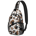 Cow Printed Sling Bag for Women Men Small Crossbody Sling Backpack Travel Hiking Daypack Cow Print Chest Shoulder Bag