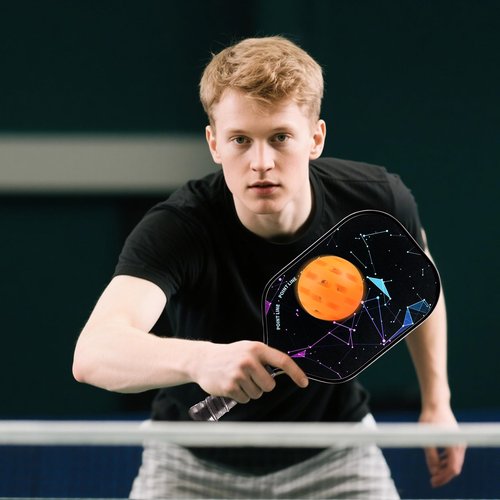 TADHG Megrez Fiberglass Graphite Pickleball Paddle Set 2 Lightweight 8.4oz Paddles with Honeycomb Core Spin-Friendly Surface 4 Balls (02. Gradient Blue)