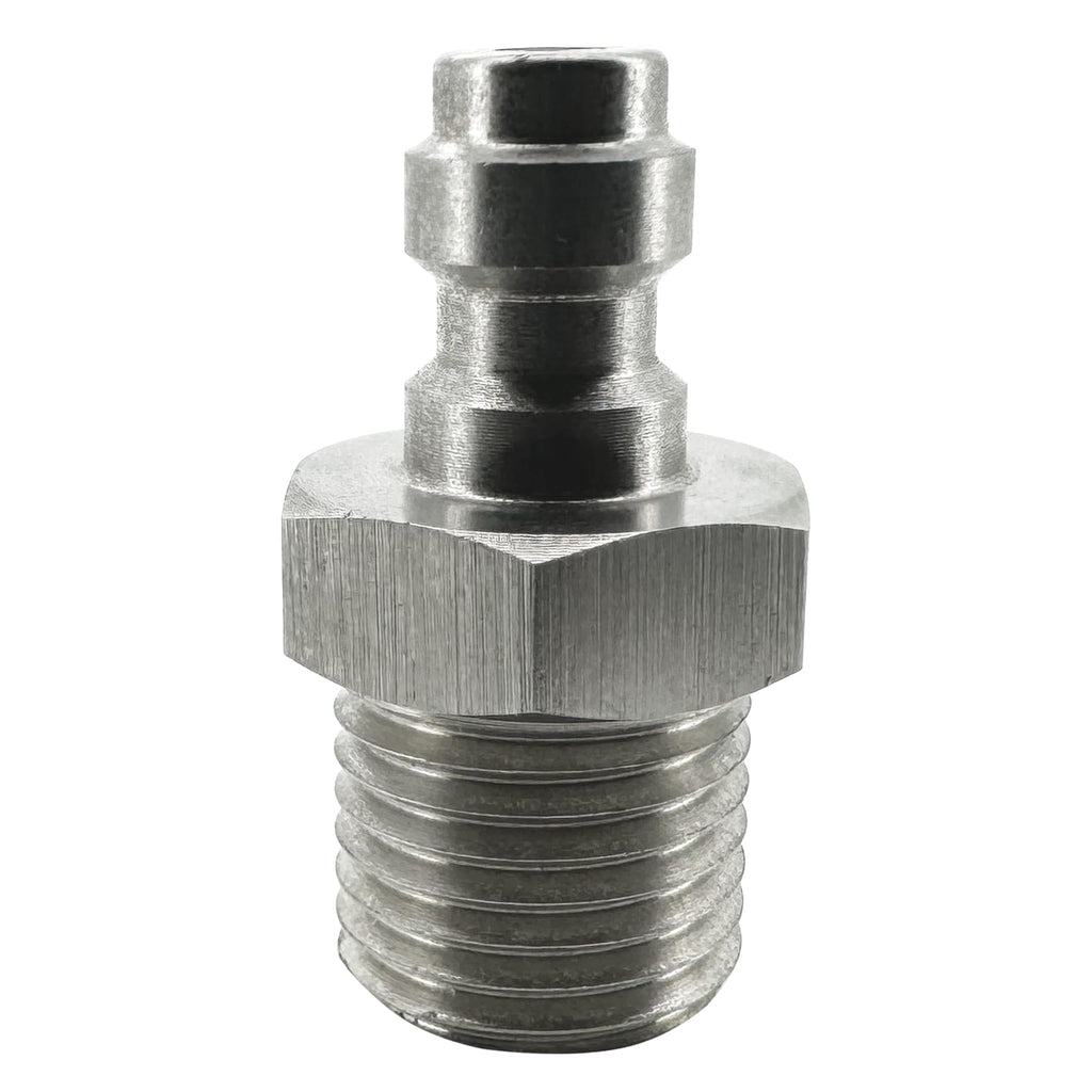 HMKUGO M12x1.25 Male Thread PCP Paintball Charging Fittings, Stainless Steel 8mm Quick-Disconnect Plug Adapter