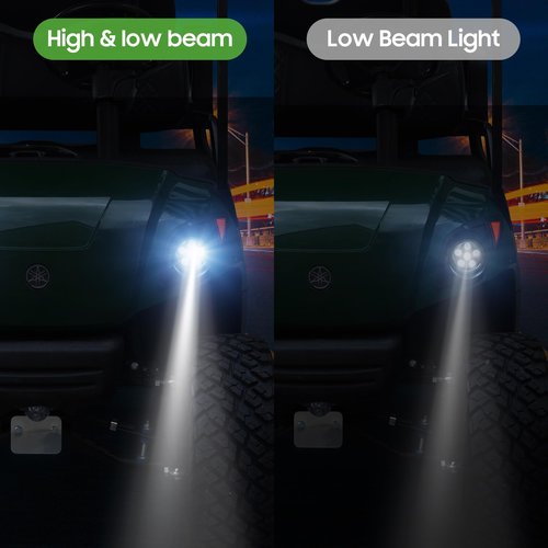 10L0L Golf Cart Head Light Kit for YAMAHA Drive G29 2007-2016 Gas or Electric Golf Cart - Front Driver Side and Passenger Side Replace 12V Headlights Light Kit Assembly, 3Pin Connector Included