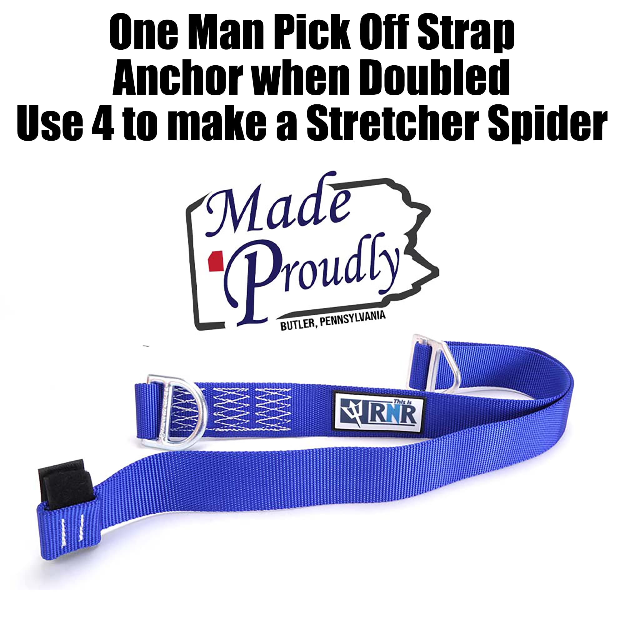 Rock-N-Rescue Pick Off Strap - Mountaineering and Rock Climbing Accessories, Firefighting and Rescue Gear, Adjustable Sling, Customizable Length