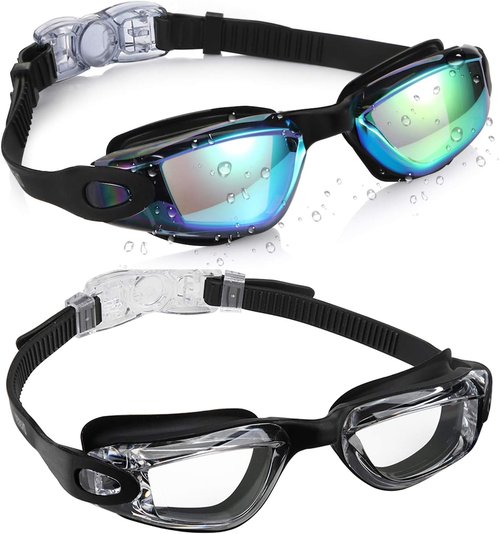 Aegend Swim Goggles - Anti-Fog & UV Protection for Kids Aged 3-14 | Comfortable Fit