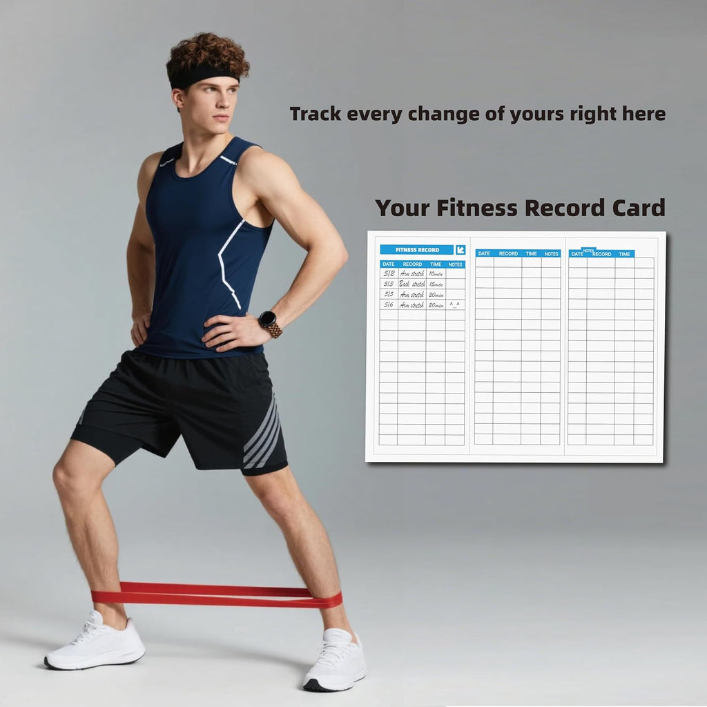 Skiennix 6-Levels Resistance Loop Bands Set - Elastic Workout Bands for Yoga & Strength Training | Includes Guide & Carry Bag