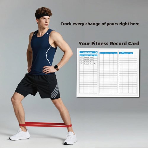 DawnStride 6-Levels Resistance Exercise Loop Bands Set – Elastic Workout Bands for Yoga, Strength Training, Physical Therapy – Guide, Fitness Card & Carry Bag