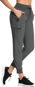 RlaGed Women's Hiking Pants - Lightweight Quick-Dry Joggers with Zipper Pockets | UPF 50+ Protection