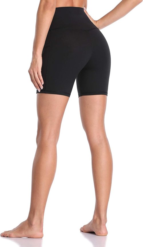 Colorfulkoala Women's High Waisted Biker Shorts - Tummy Control with Pockets | 6" Inseam Yoga Shorts