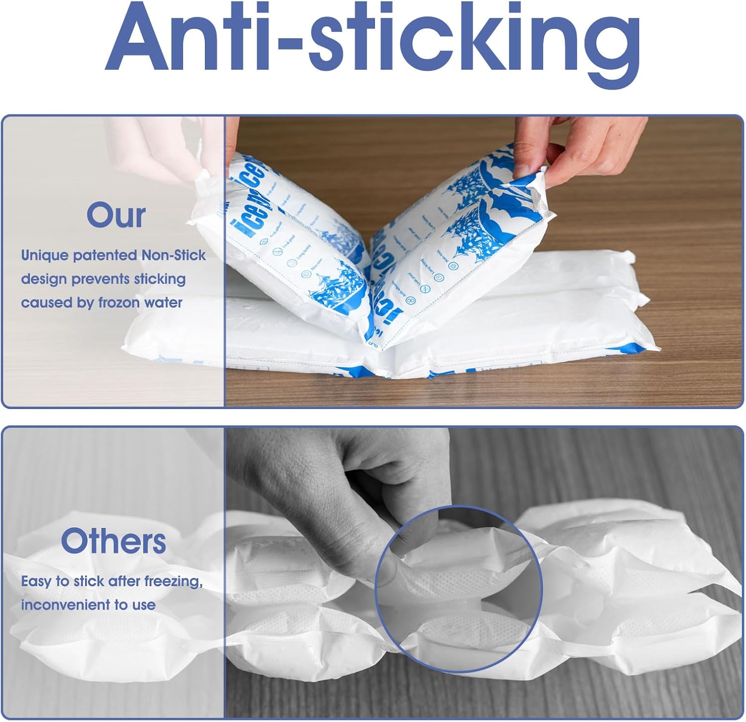 Skiennix Dry Ice Packs for Shipping - Non-Stick, Long-Lasting Cold Packs for Coolers & Lunch Bags