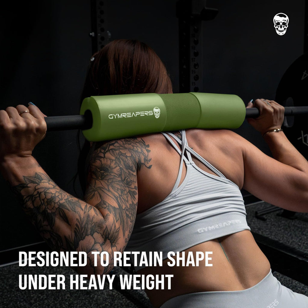 Gymreapers Barbell Squat Pad - Protective Bridge Pad for Hip Thrust, Squats, Lunges - Hip Support, Neck Protection for Bar (Green)
