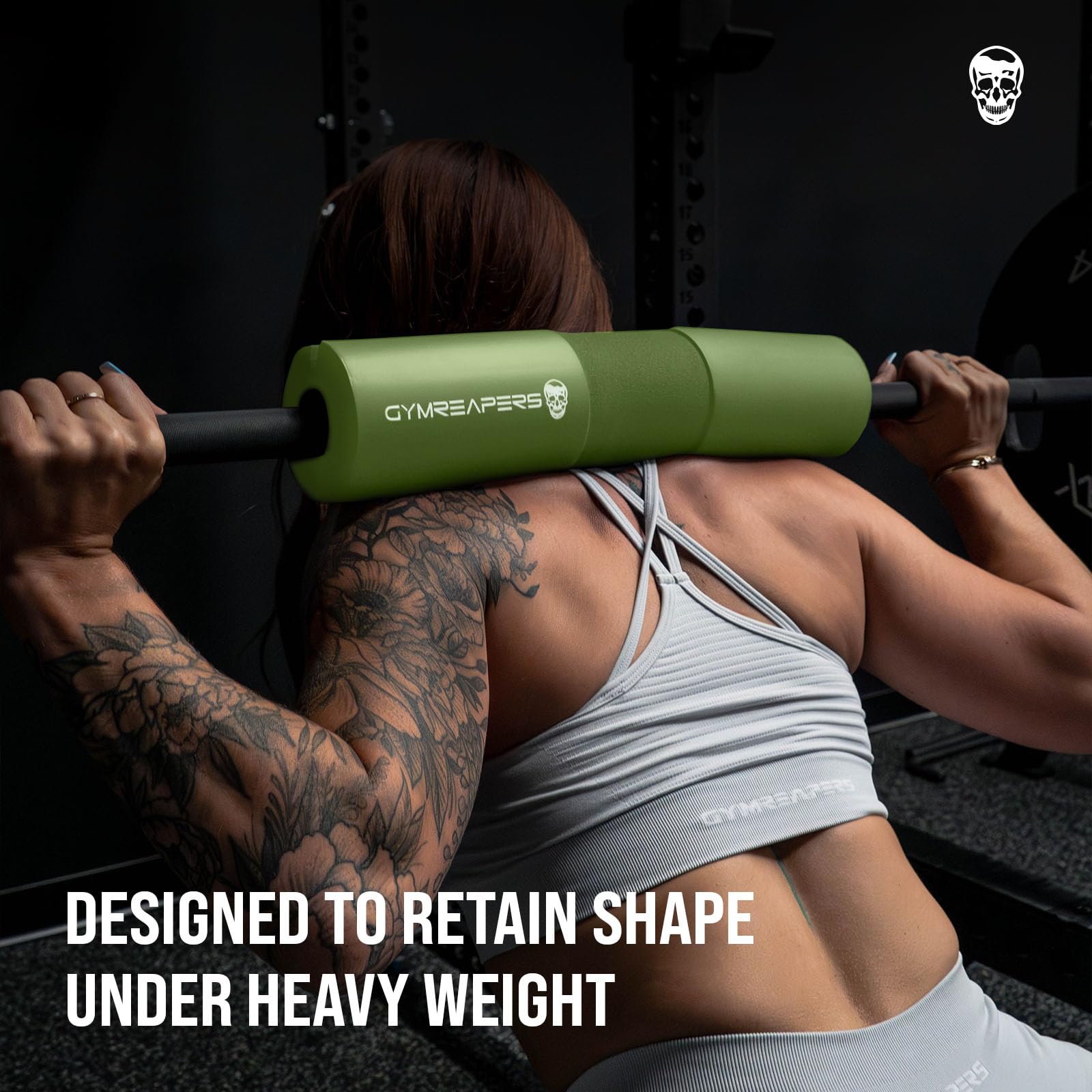 Gymreapers Barbell Squat Pad - Protective Bridge Pad for Hip Thrust, Squats, Lunges - Hip Support, Neck Protection for Bar (Green)