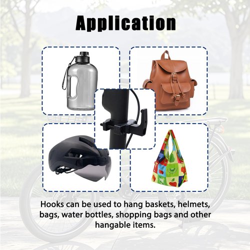 Ziyuan Universal Hanger Hook for Electric Scooter,Electric Scooter Accessories,Adjustable Hook for 0.73in-2.11in Diameter Bars,Suitable for Scooters Baby Strollers,Bicycles,Motorcycles,Wheelchairs