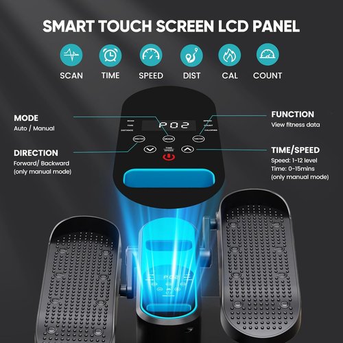 Dripex Under Desk Elliptical Machine - Quiet Electric Leg Exerciser for Seniors | 12 Speed Settings & Remote Control
