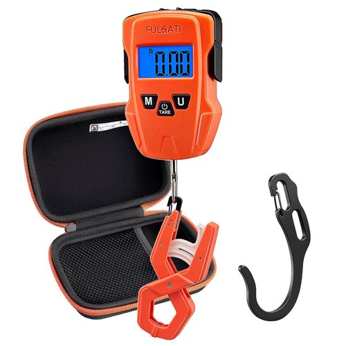 Fish Scale Digital Fishing Scale - 110 lb Capacity with Lip Gripper & LCD Display | Perfect Fishing Gift for Men