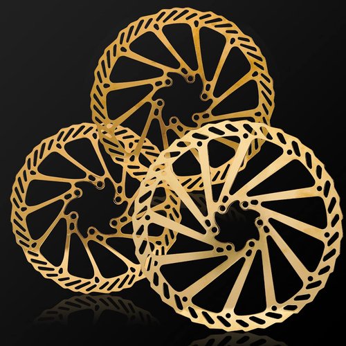 Chooee 160mm 180mm 203mm Bike Disc Brake Rotor 2PCS MTB Disc Rotor For Mountain Bike.Gold