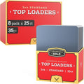 Cardboard Gold | 35pt Top Loaders for Cards - 200 Count - Premium 3x4 Inch Trading Card Protectors