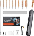 Skiennix Electric Gun Cleaning Kit - Universal Brushes for Handguns, Shotguns & Rifles | 9 Brush Heads & 3 Rods