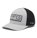 Columbia Unisex PFG Hooks Mesh Ball Cap, Cool Grey Heather/Black, Large/X-Large
