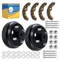 Golf Cart Brake Kit, Drums Hub Assembly & Shoes for EZGO TXT Electric Models 1996-2008, Replaces OEM 19186G1 27943G01 27945G01 70794G01 70795G01