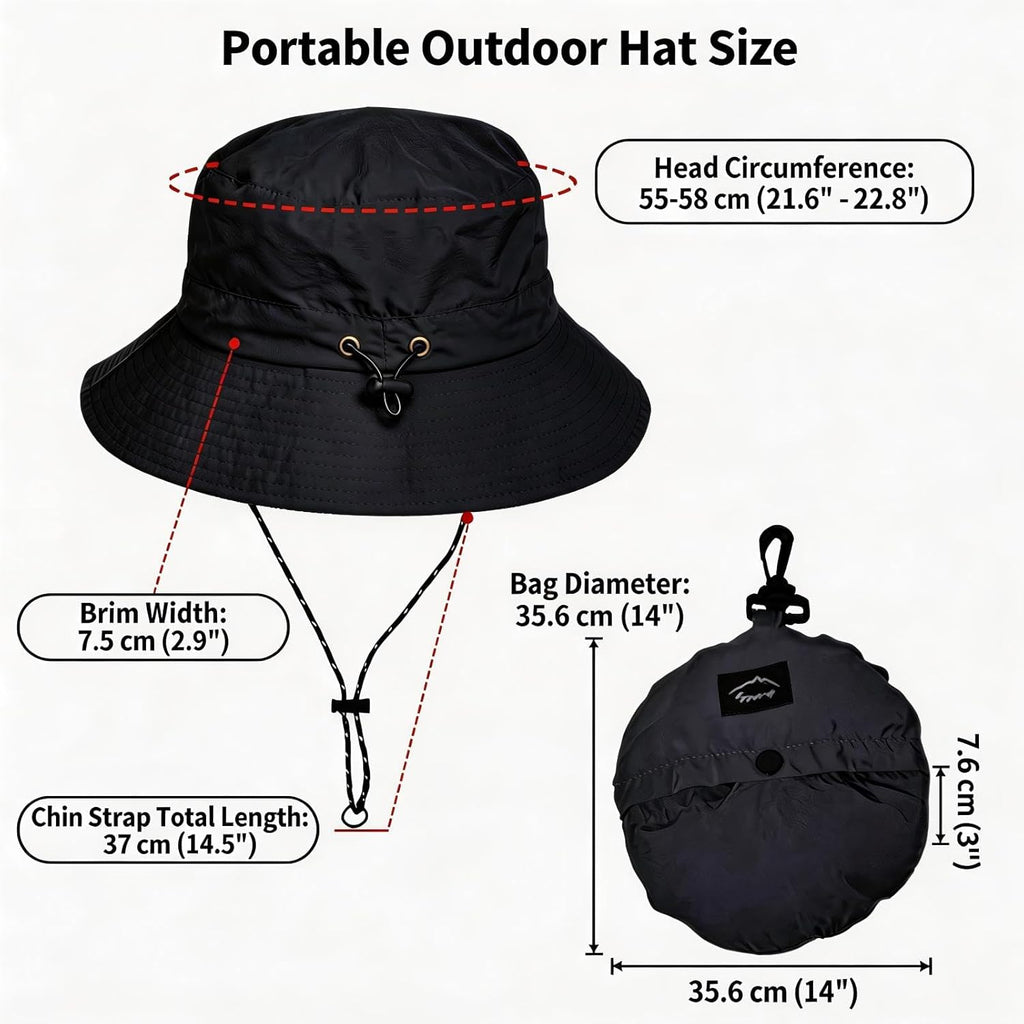 Skiennix Bucket Hat - UV Sun Protection with Wide Brim | Waterproof Fishing Hat for Outdoor Adventures